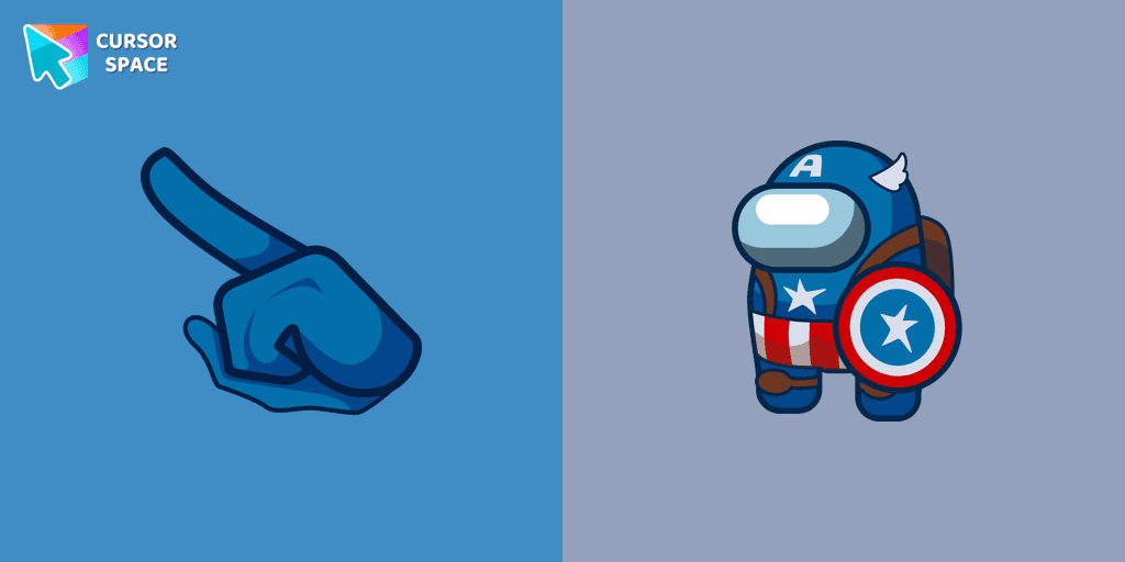 Among Us Captain America Character cursor cursor pack